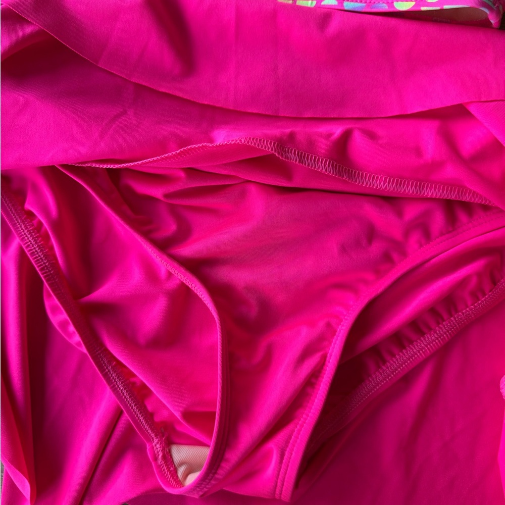 NWOT LANDS’ END Girls’ Pink Size 12 Bikini Skirt Swim Sets - Picture 7 of 7